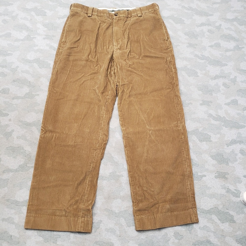 L.L. Bean Pants Mens 35 Brown Corduroy Pockets Comfort